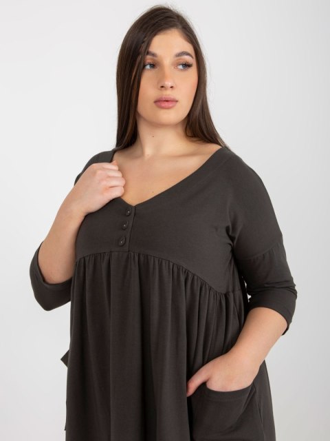 Sukienka RV-SK-8529.37P ciemny khaki Sukienka RV-SK-8529.37P ciemny khaki