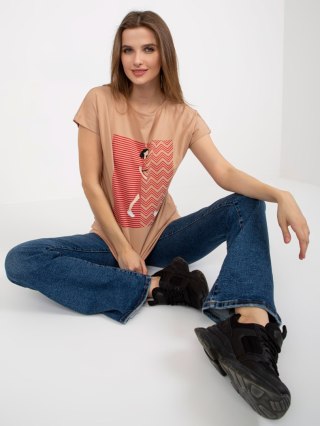 T-shirt FA-TS-8406.82P camelowy