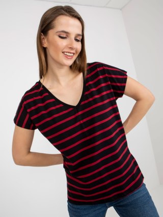T-shirt RV-TS-8567.26 czarno-czerwony L