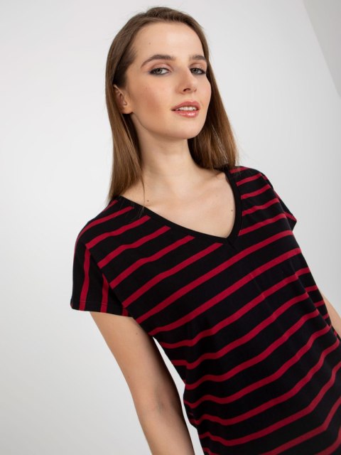 T-shirt RV-TS-8567.26 czarno-czerwony M T-shirt RV-TS-8567.26 czarno-czerwony M