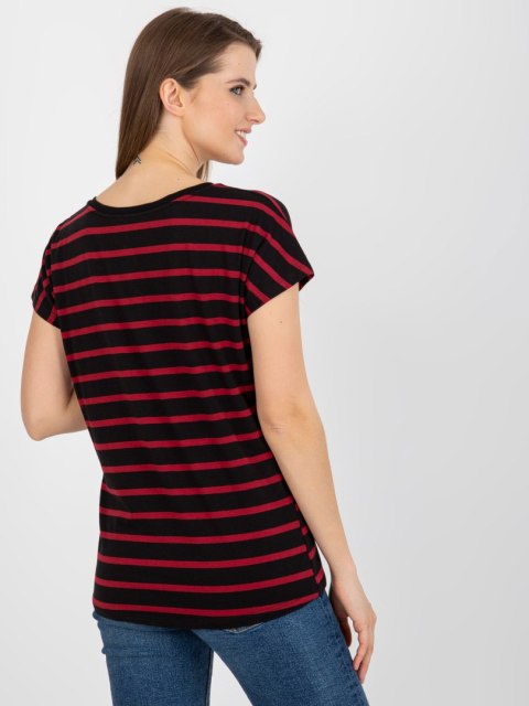 T-shirt RV-TS-8567.26 czarno-czerwony S T-shirt RV-TS-8567.26 czarno-czerwony S