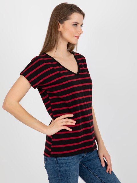 T-shirt RV-TS-8567.26 czarno-czerwony S T-shirt RV-TS-8567.26 czarno-czerwony S