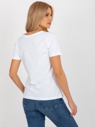 T-shirt RV-TS-8626.00 biało-różowy S/M