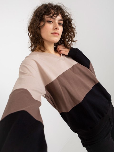 Bluza RV-BL-8328.34X czarno-beżowy S/M Bluza RV-BL-8328.34X czarno-beżowy S/M