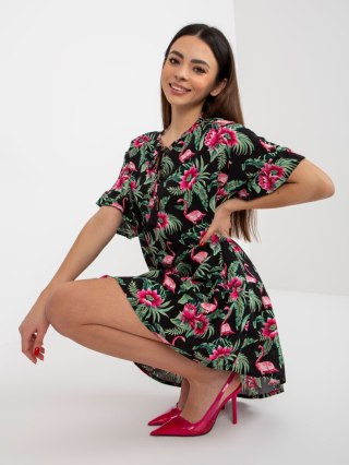 Sukienka D73771M30306C czarno-zielony M