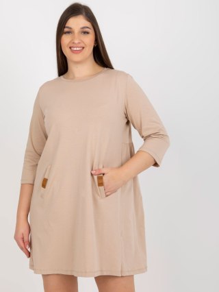 Sukienka RV-SK-6274.36P camelowy S/M