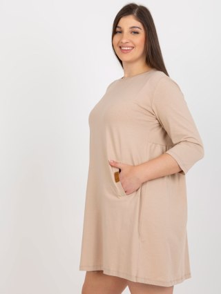 Sukienka RV-SK-6274.36P camelowy S/M