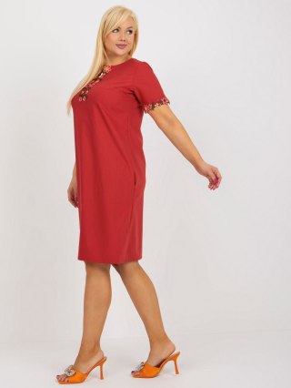 Sukienka LK-SK-506309.50 bordowy 42