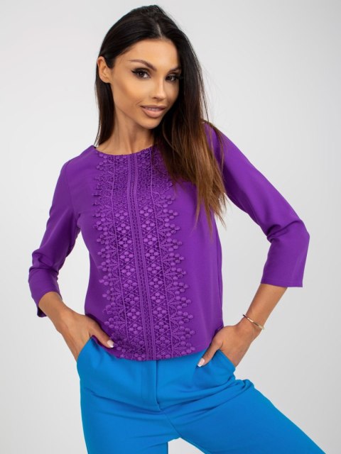 Bluzka LK-BZ-506521.90 ciemny fioletowy 40