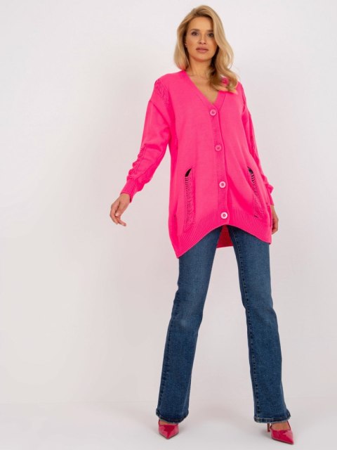 Kardigan LC-SW-8042.69 fluo różowy Kardigan LC-SW-8042.69 fluo różowy