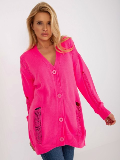 Kardigan LC-SW-8042.69 fluo różowy Kardigan LC-SW-8042.69 fluo różowy