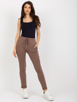 Spodnie dresowe RV-DR-8696.20 brązowy L/XL