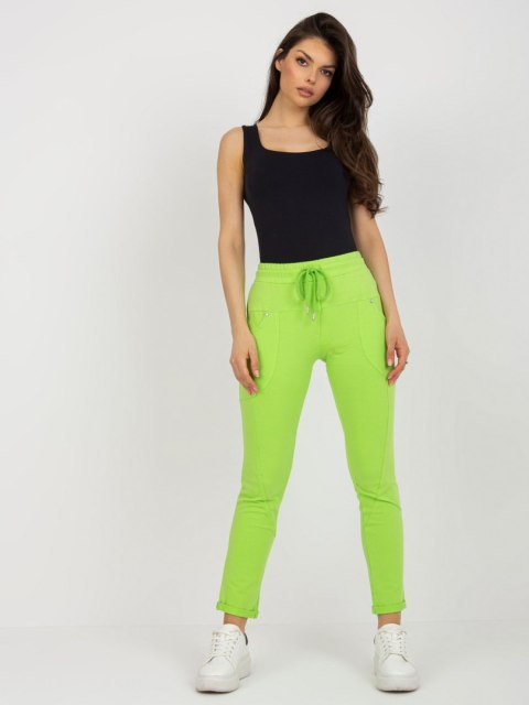 Spodnie dresowe RV-DR-8696.20 limonkowy L/XL
