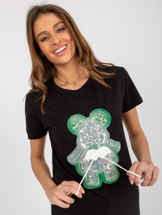T-shirt FA-TS-8500.19P czarno-zielony