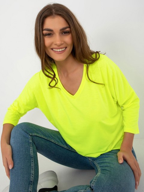 Bluzka RV-BZ-7663.05 fluo żółty Bluzka RV-BZ-7663.05 fluo żółty