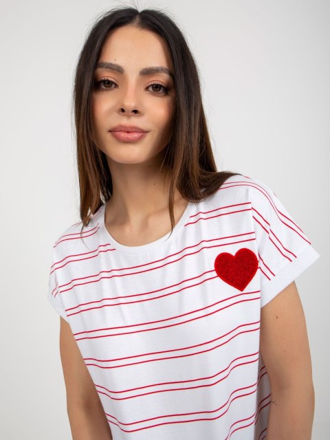 Bluzka RV-BZ-8619.94 biało-czerwony L/XL Bluzka RV-BZ-8619.94 biało-czerwony L/XL