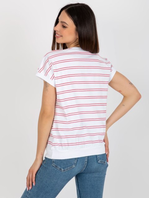 Bluzka RV-BZ-8619.94 biało-czerwony L/XL Bluzka RV-BZ-8619.94 biało-czerwony L/XL