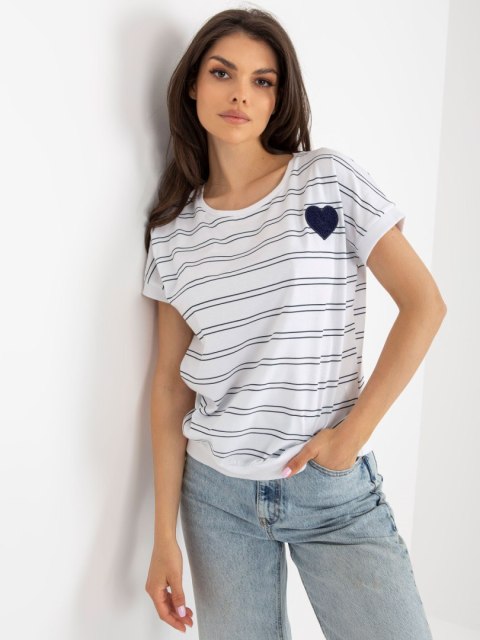 Bluzka RV-BZ-8619.94 biało-granatowy L/XL Bluzka RV-BZ-8619.94 biało-granatowy L/XL