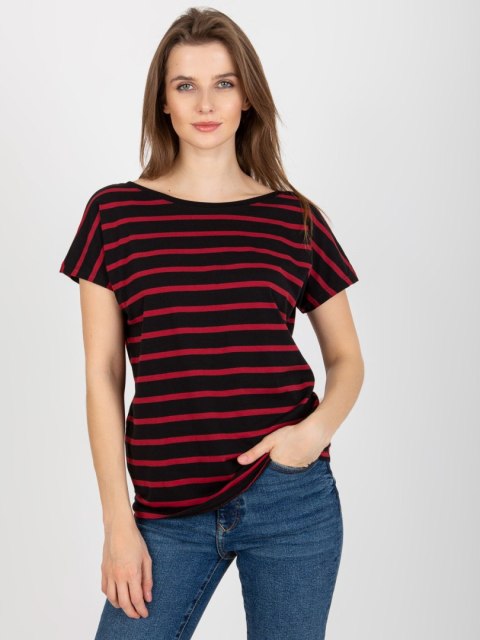 T-shirt RV-TS-8568.75 czarno-czerwony M T-shirt RV-TS-8568.75 czarno-czerwony M