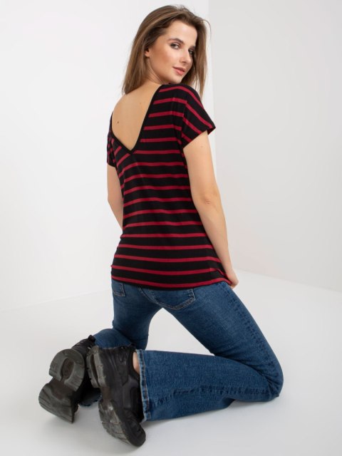 T-shirt RV-TS-8568.75 czarno-czerwony M T-shirt RV-TS-8568.75 czarno-czerwony M