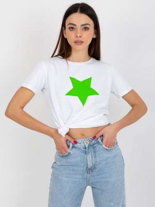 T-shirt RV-TS-8626.00 biało-zielony S/M