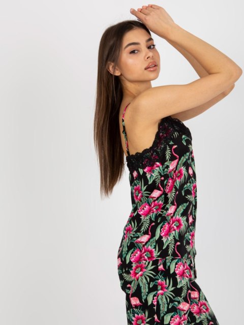 Bluzka D73771M11059A czarno-zielony XS Bluzka D73771M11059A czarno-zielony XS