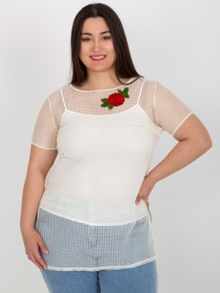 Bluzka LK-BZ-506238.40P jasny beżowy 46