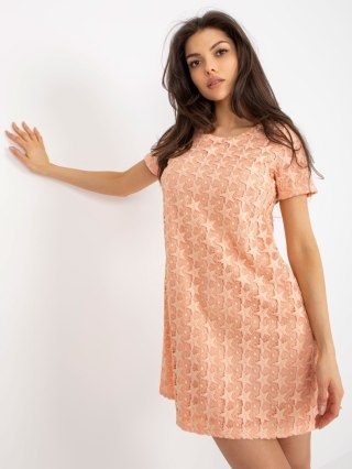 Sukienka LK-SK-1119.96 brzoskwiniowy 38