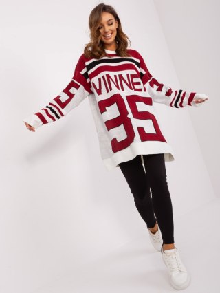 Sweter BA-SW-2206.48P bordowy