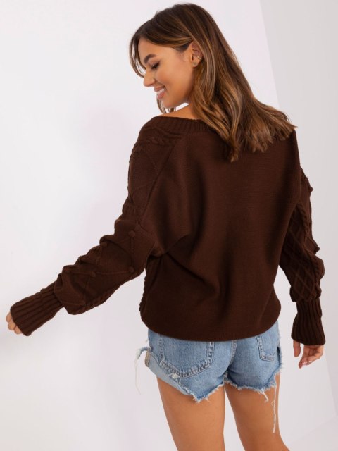Sweter BA-SW-8005.00P ciemny brązowy Sweter BA-SW-8005.00P ciemny brązowy