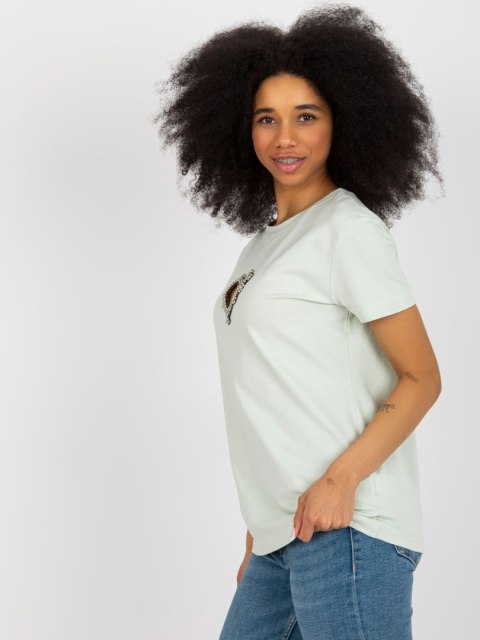 T-shirt FA-TS-8470.03X mietowy T-shirt FA-TS-8470.03X mietowy