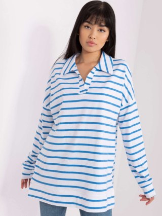 Bluzka LK-BZ-509314.83 biało-niebieski L/XL