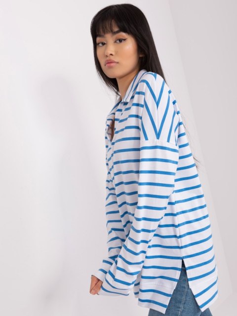 Bluzka LK-BZ-509314.83 biało-niebieski L/XL