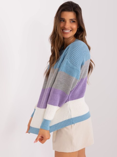 Sweter BA-SW-8024.57P szaro-niebieski Sweter BA-SW-8024.57P szaro-niebieski