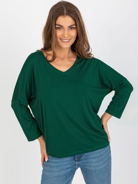 Bluzka RV-BZ-7663.05 ciemny zielony Bluzka RV-BZ-7663.05 ciemny zielony