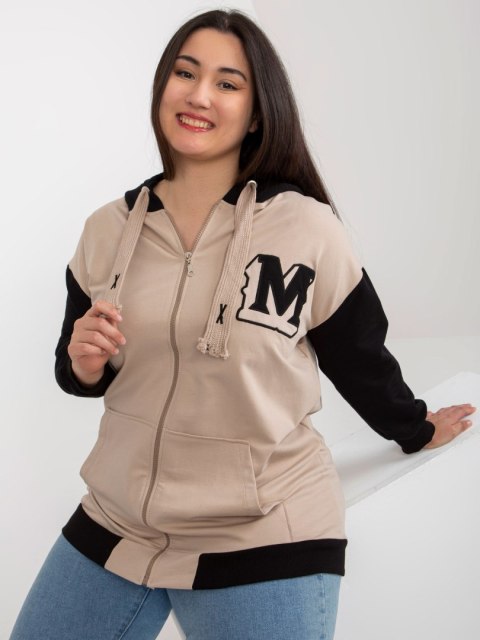Bluza RV-BL-8272.85 czarno-beżowy Bluza RV-BL-8272.85 czarno-beżowy