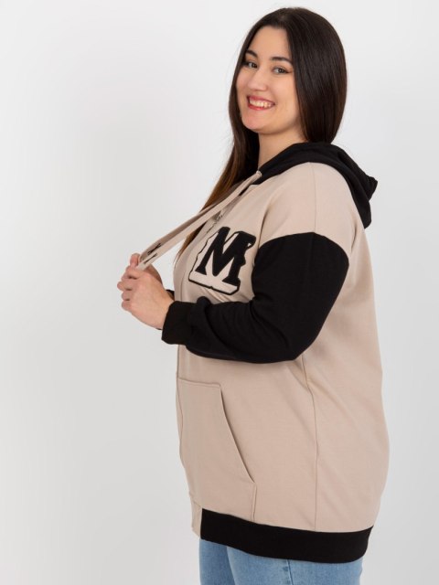Bluza RV-BL-8272.85 czarno-beżowy Bluza RV-BL-8272.85 czarno-beżowy