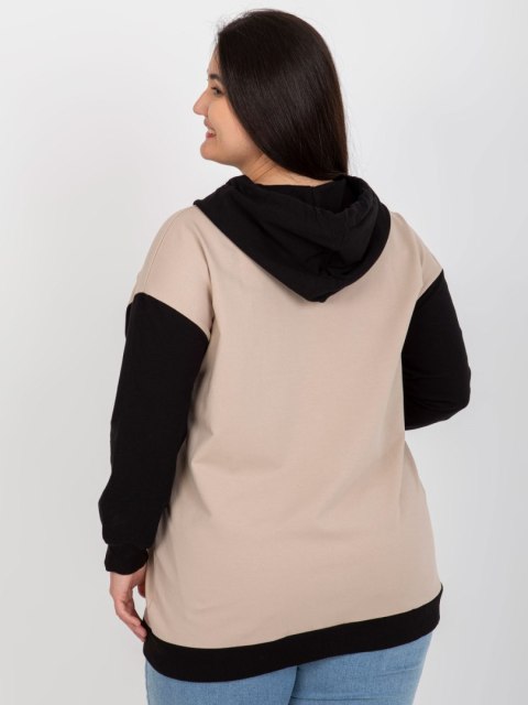 Bluza RV-BL-8272.85 czarno-beżowy Bluza RV-BL-8272.85 czarno-beżowy