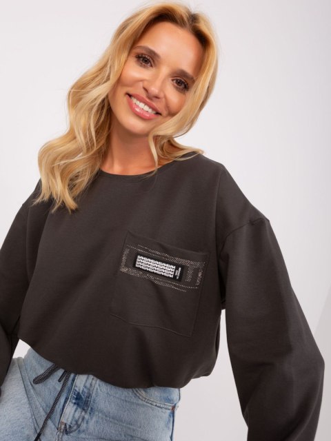 Bluzka RV-BZ-8156.85 ciemny khaki Bluzka RV-BZ-8156.85 ciemny khaki