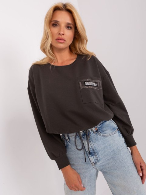 Bluzka RV-BZ-8156.85 ciemny khaki Bluzka RV-BZ-8156.85 ciemny khaki