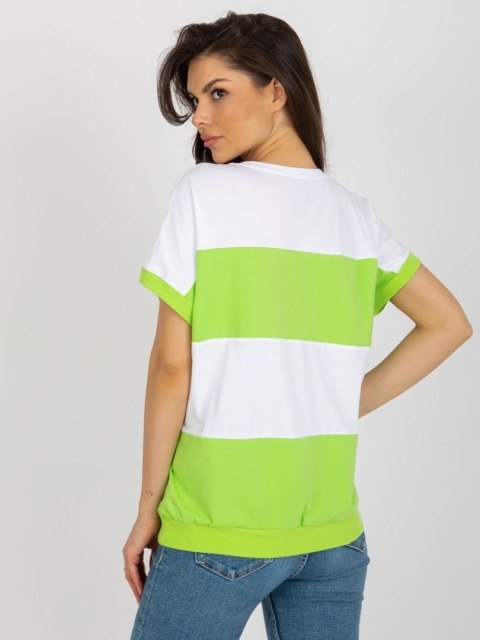 Bluzka RV-BZ-8640.36X biało-zielony L/XL Bluzka RV-BZ-8640.36X biało-zielony L/XL