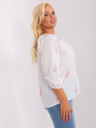 Bluzka LK-BZ-509324-1.81P biało-różowy L/XL
