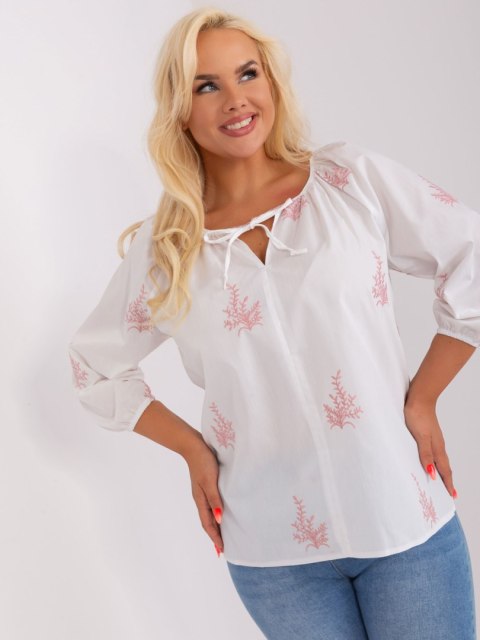Bluzka LK-BZ-509324-1.81P biało-różowy L/XL Bluzka LK-BZ-509324-1.81P biało-różowy L/XL