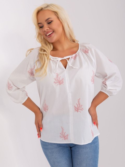 Bluzka LK-BZ-509324-1.81P biało-różowy L/XL Bluzka LK-BZ-509324-1.81P biało-różowy L/XL
