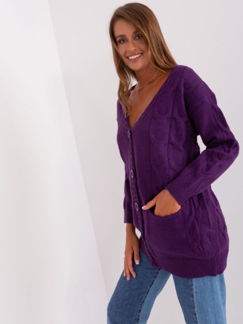 Sweter AT-SW-2241.36P ciemny fioletowy Sweter AT-SW-2241.36P ciemny fioletowy