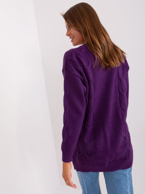 Sweter AT-SW-2241.36P ciemny fioletowy Sweter AT-SW-2241.36P ciemny fioletowy