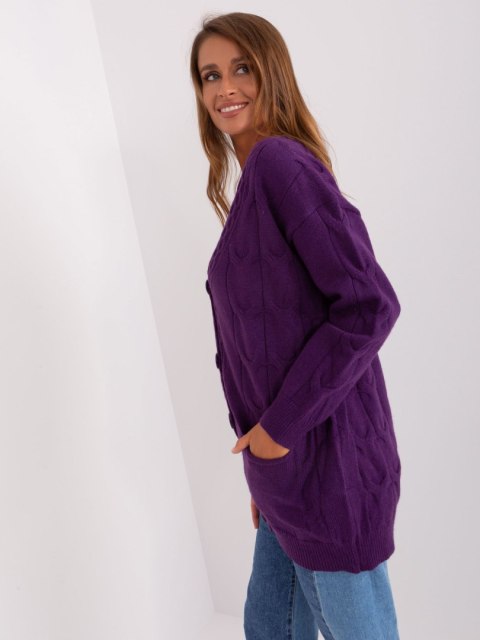 Sweter AT-SW-2241.36P ciemny fioletowy Sweter AT-SW-2241.36P ciemny fioletowy