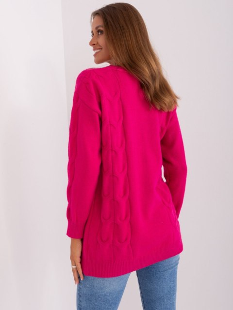 Sweter AT-SW-2241.36P fuksjowy Sweter AT-SW-2241.36P fuksjowy