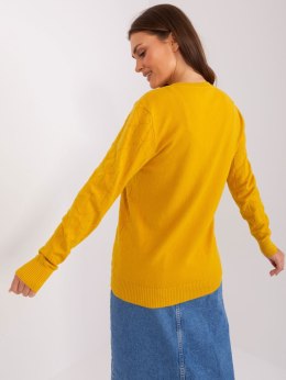 Sweter AT-SW-232901.25X ciemny żółty