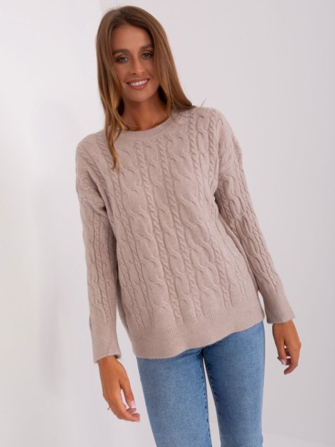 Sweter AT-SW-2335.27 beżowy Sweter AT-SW-2335.27 beżowy
